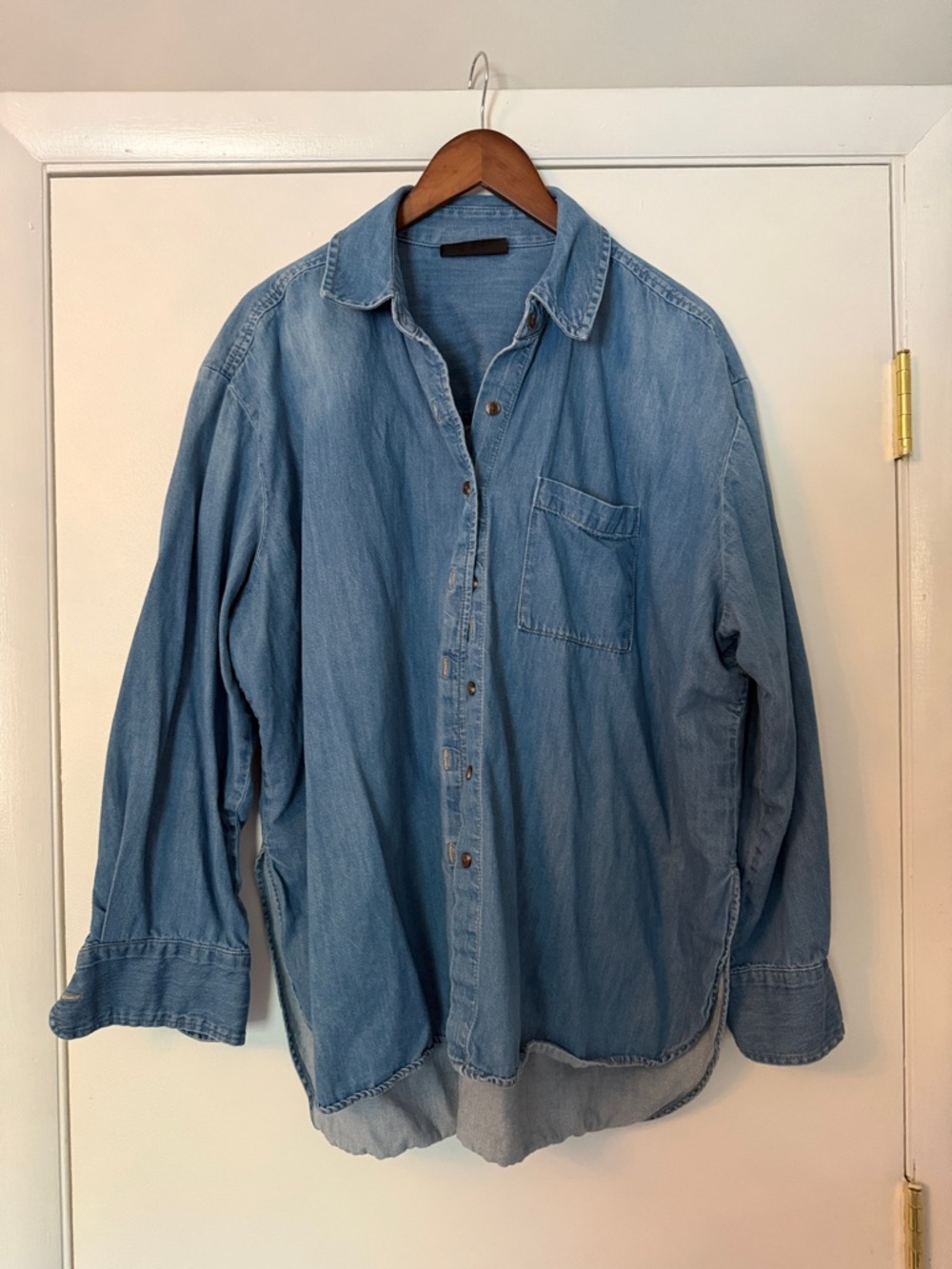Lane Bryant Medium Blue Denim Shirt